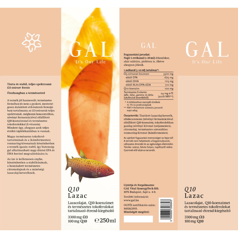 GAL Q10 koenzimes lazacolaj