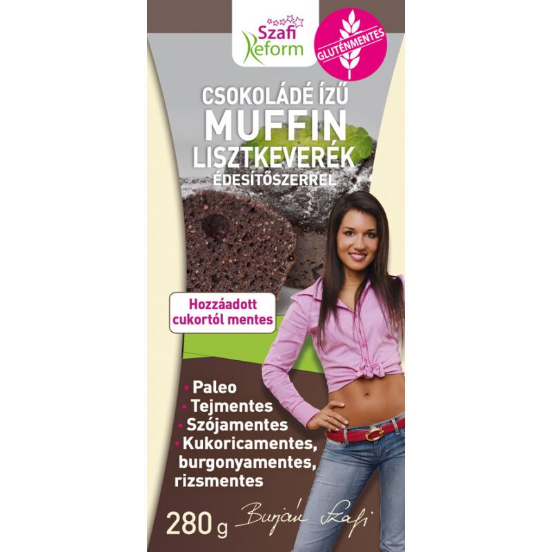 Szafi Reform Étcsokoládé ízű muffin lisztkeverék édesítőszerrel (gluténmentes, paleo) 280g