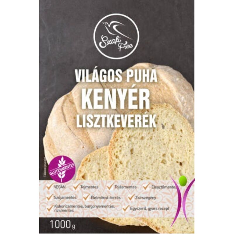 Szafi Free világos PUHA kenyér lisztkeverék (gluténmentes, tejmentes, tojásmentes, élesztőmentes) 1000g